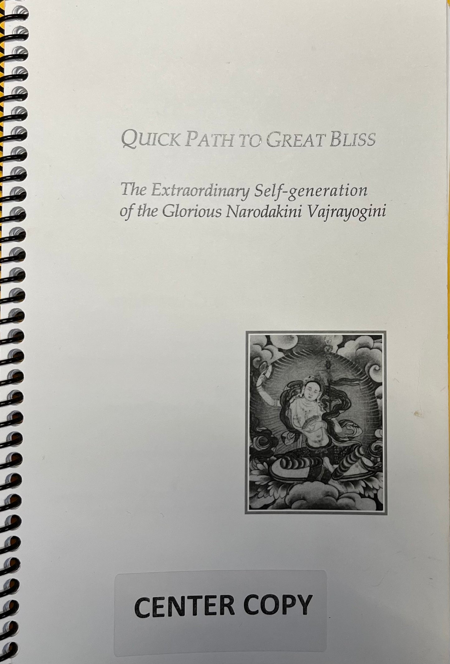 Vajrayogini Self Initiation Spiral Book