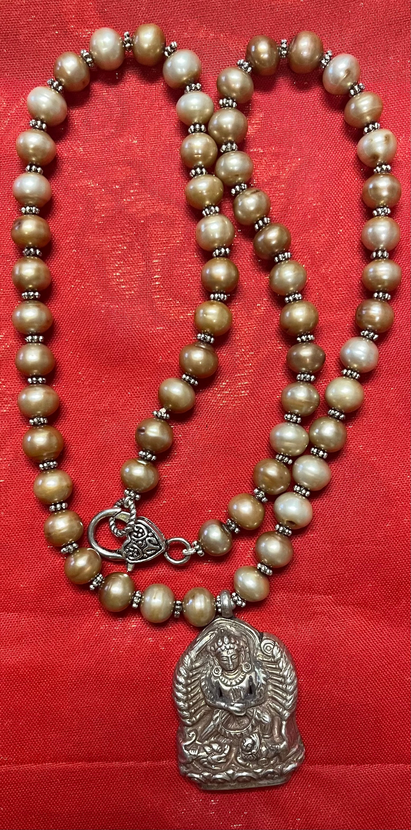 Ornate Hand Made Gau Amulet Dakini Necklace
