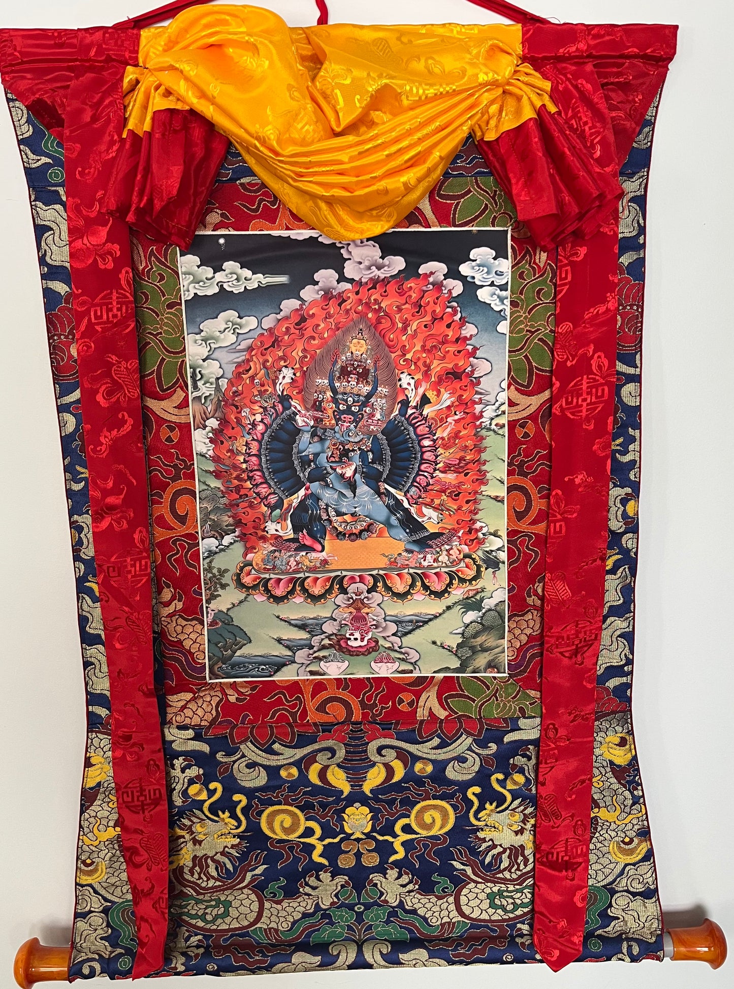 SOLITARY YAMANTAKA THANGKA