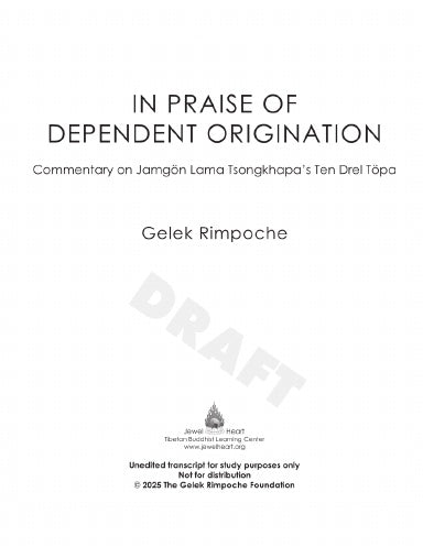 In Praise of Dependent Origination Netherlands 2009
