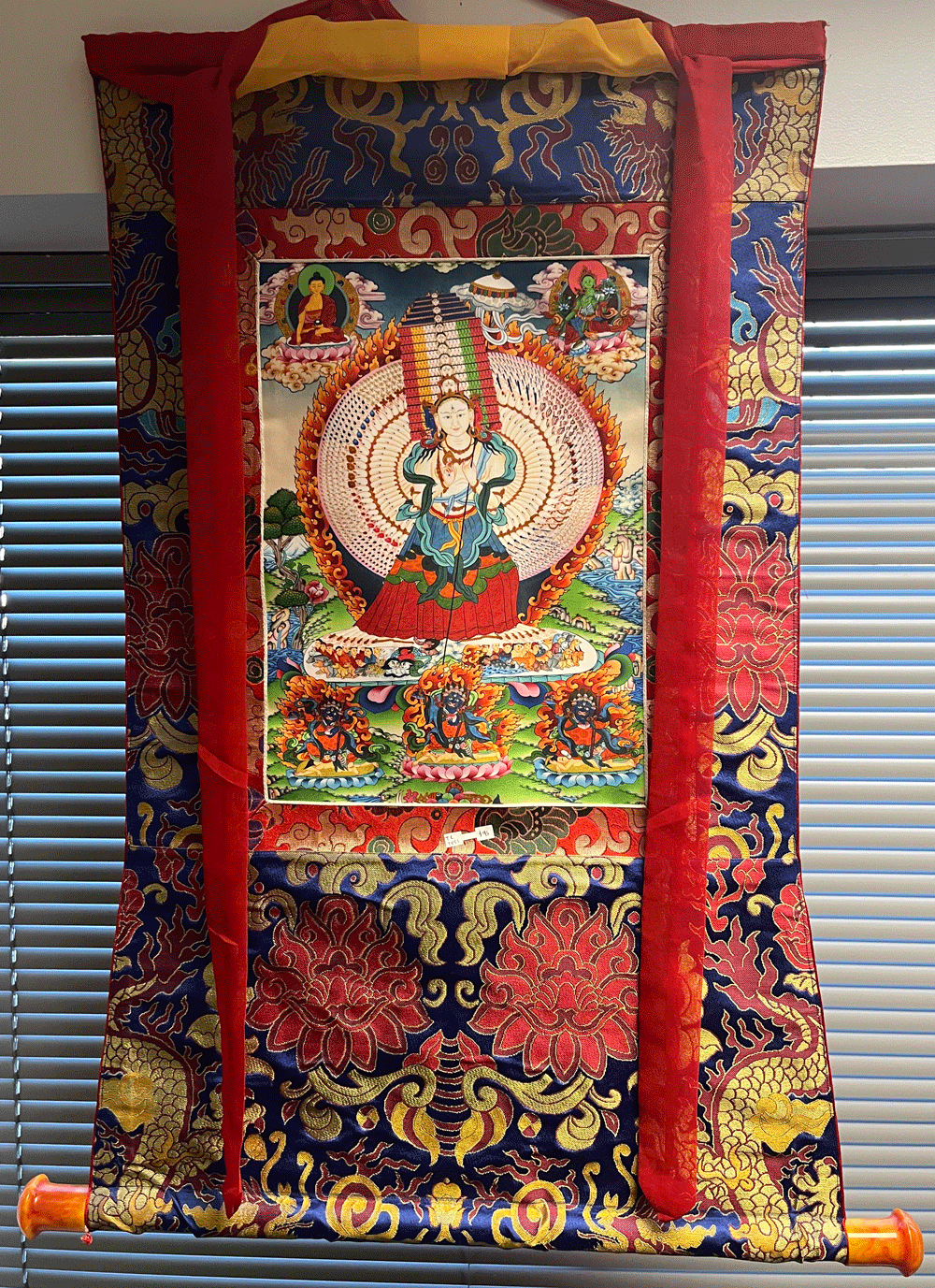 SITATAPATRA WHITE UMBRELLA GODDESS (DUKHOR) ART QUALITY PRINT THANGKA