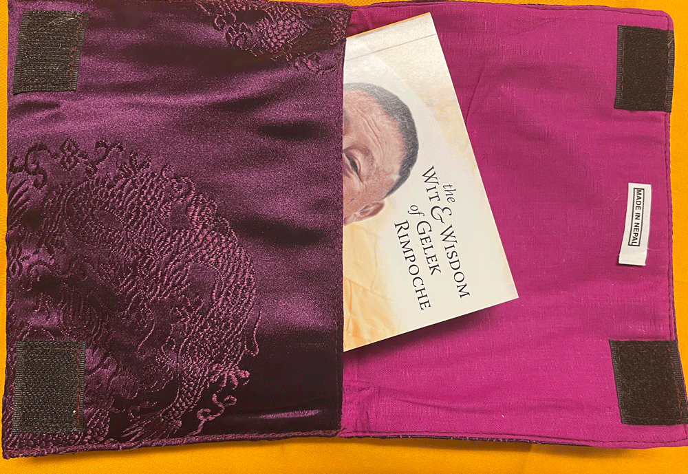 PACHA/BOOK COVER SMALL PURPLE BROCADE
