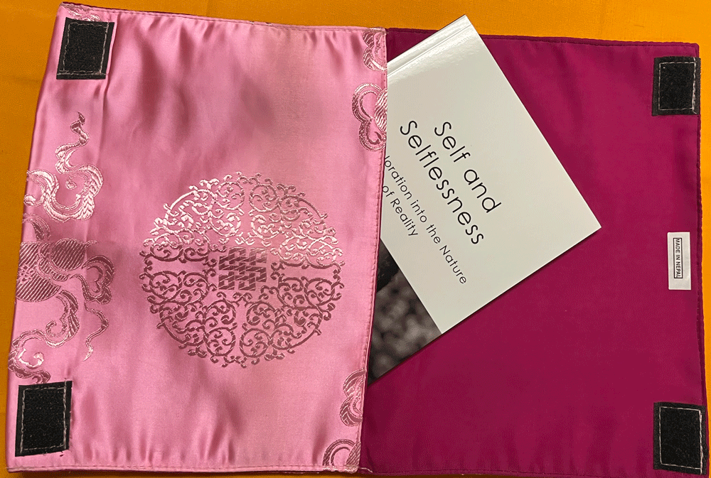 PACHA/BOOK COVER SILK BROCADE PINK SMALL