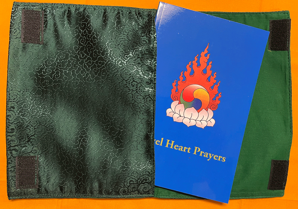 PACHA/BOOK COVER GREEN SILK BROCADE WITH CLOUDS