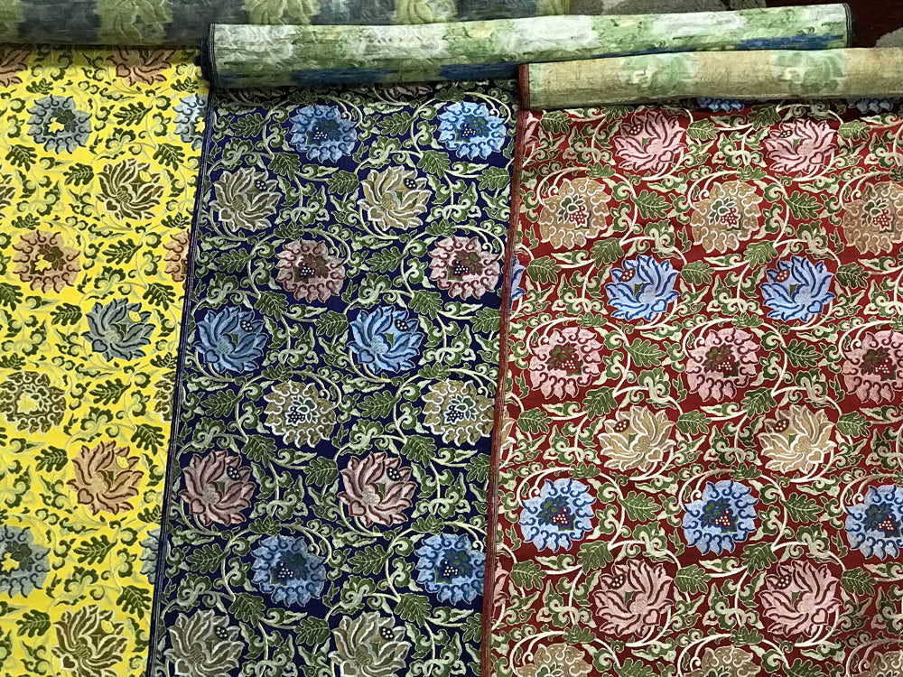 BADAL RED BROCADES per foot