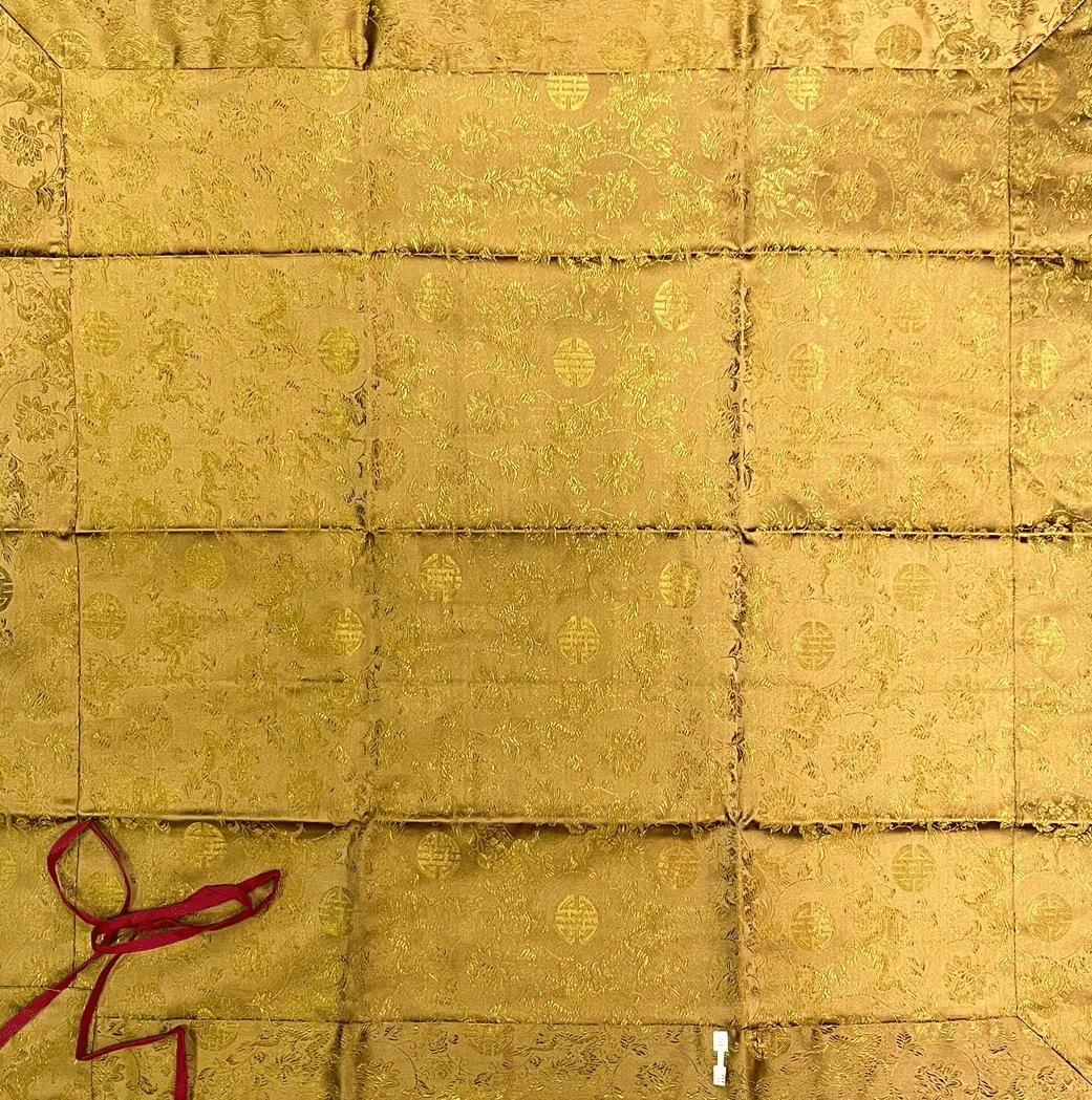 SILK BROCADE MANDALA COVER GOLD COLOR