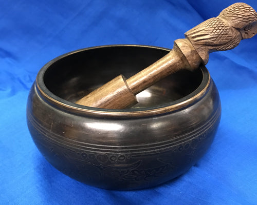 SINGING BOWL BLACK LARGE