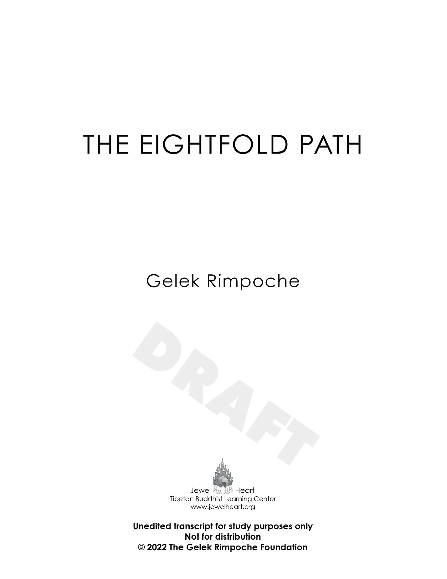 THE EIGHTFOLD PATH