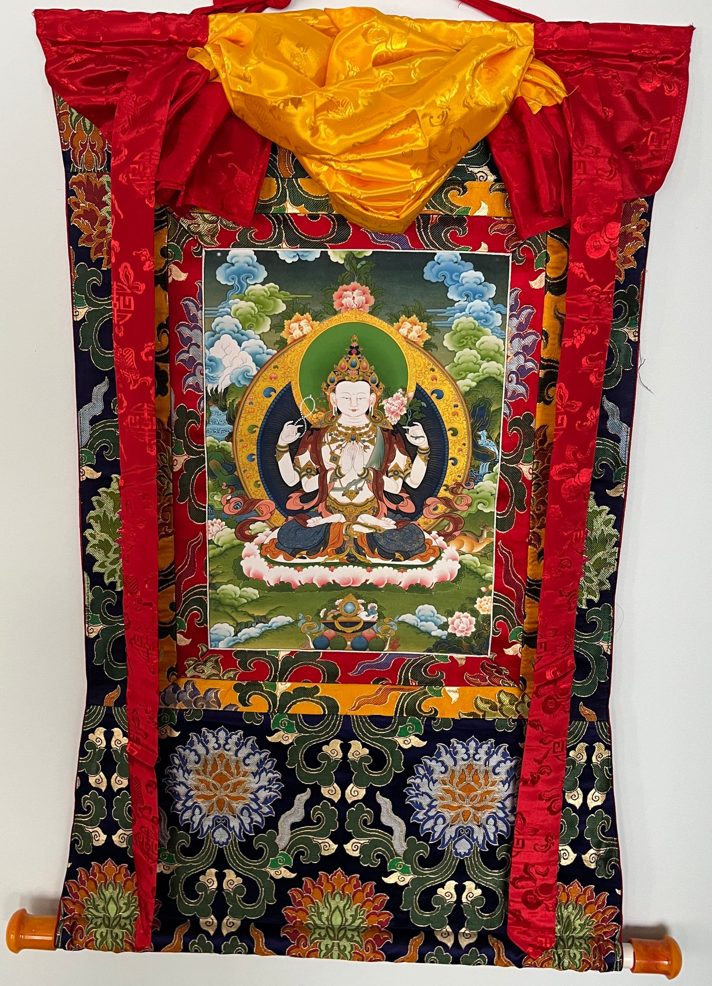 Four Armed Avalokiteshvara Art Print Thangka
