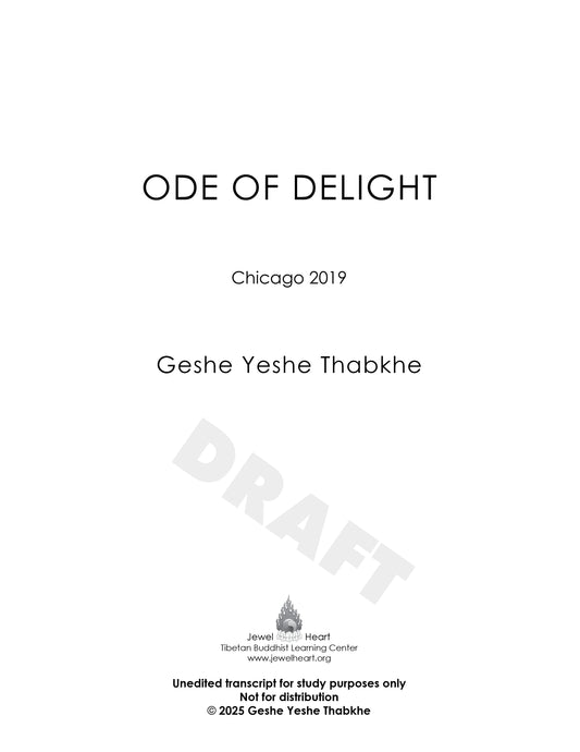 Ode of Delight