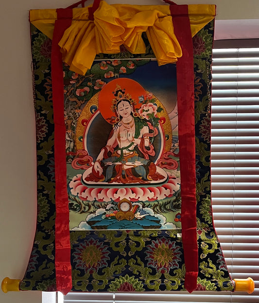 WHITE TARA  PRINT THANGKA