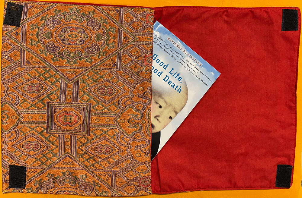 PACHA/BOOK COVER ORANGE BROCADE LARGE