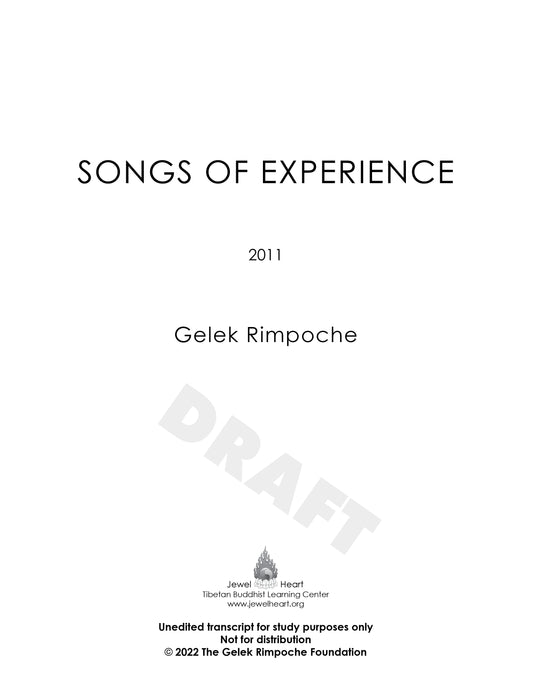Songs of Experience - 2011