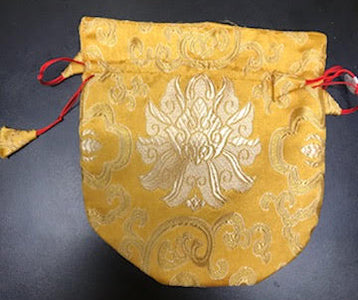 Large Silk Mala Bag Gold